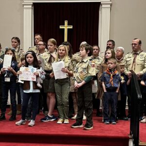 Pack 4051 on Scout Sunday 2024